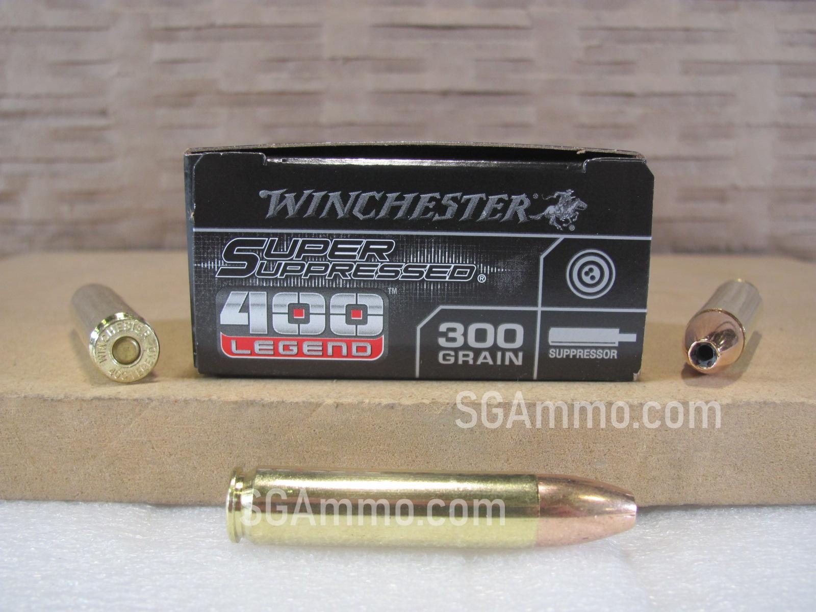 200 Round Case – 400 Legend 300 Grain Winchester Super Suppressed Ammo – SUP400