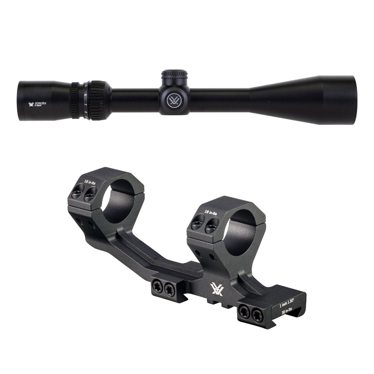 Vortex Sonora 4-12x44mm Rifle Scope & Vortex Sport Cantilever Mount
