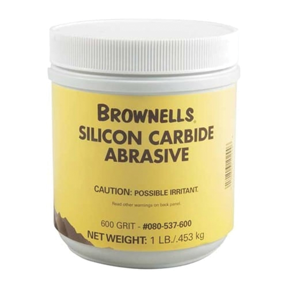 Brownells 600 Grit Silicon Carbide Abrasive, 1 lb Plastic Jar