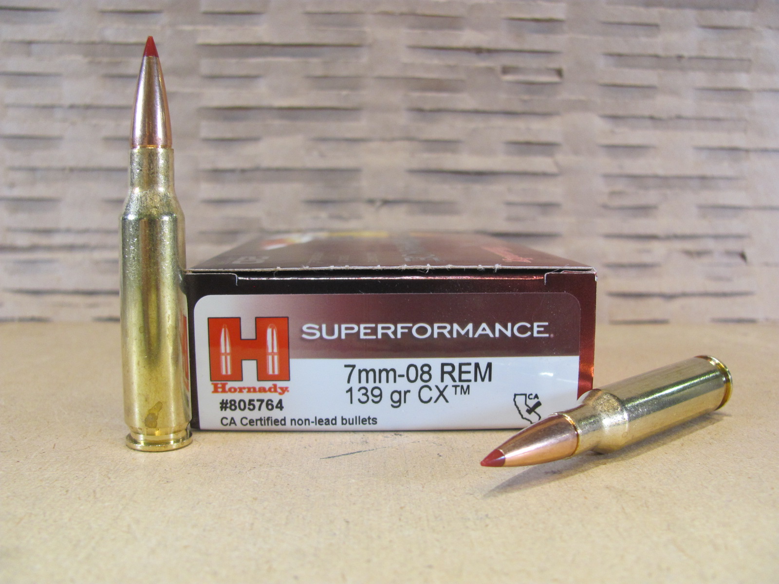 20 Round Box – 7mm-08 Rem 139 Grain CX Hornady Superformance Ammo – 805764