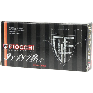 Fiocchi 9X18 Specialty 9x18mm Ultra 100 GR Metal Case (FMJ) - 50rd Box