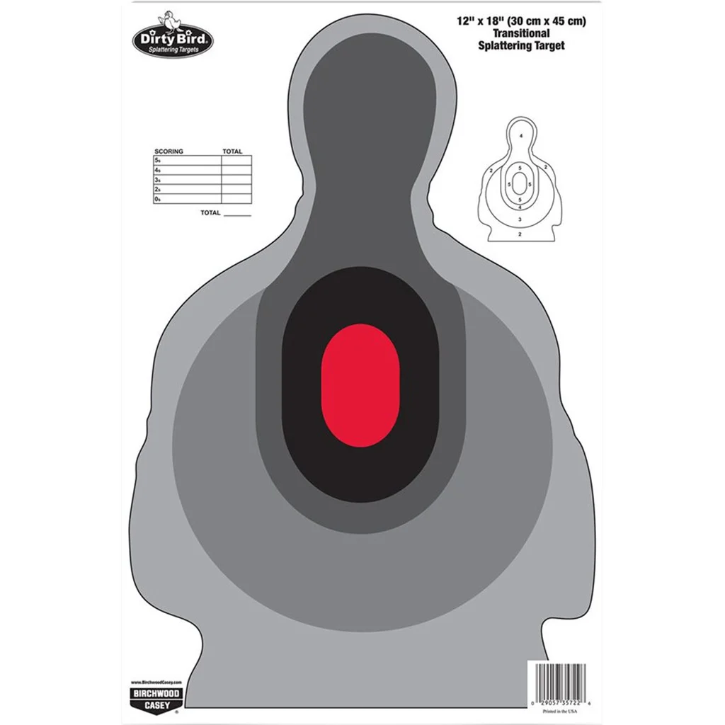 Birchwood Casey Dirty Bird 12" X 18" Transitional Target 100 Sheets