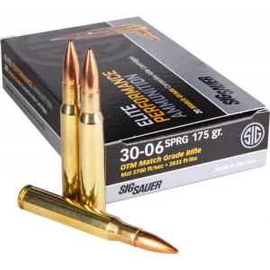 Sig Sauer E3006M220 Elite Match Grade 30-06 Springfield 175 gr Open Tip Match (OTM) - 20rd Box