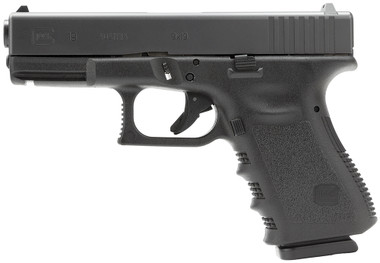 Glock PI1950201 G19 Gen3 Compact CA Compliant 9mm Luger  4.02 Barrel 101  Black Frame  Slide Finger Grooved Rough Texture Polymer Grip Safe Action Trigger