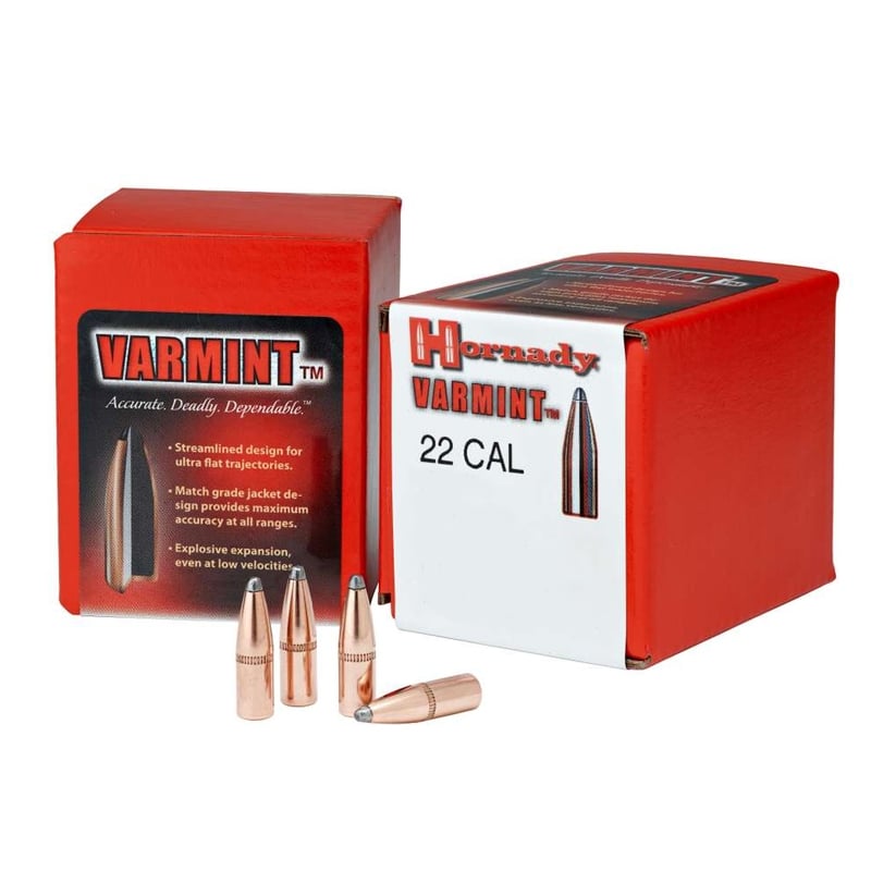 Hornady 22 Cal (.224) 55gr SP Bullets, 100 Count - 2265