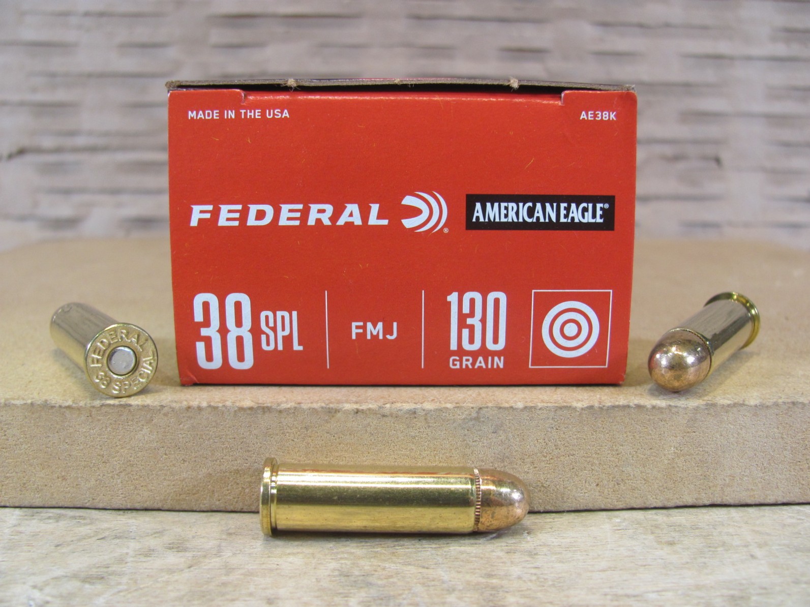 1000 Round Case – 38 Special 130 Grain FMJ Federal American Eagle – AE38K