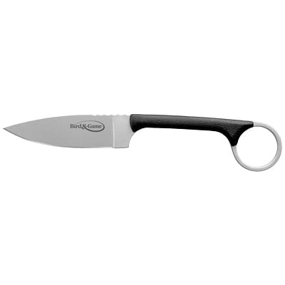 Cold Steel Bird & Game 3.5" Plain Drop Point Fixed Blade Knife With Sheath, Silver - 20A
