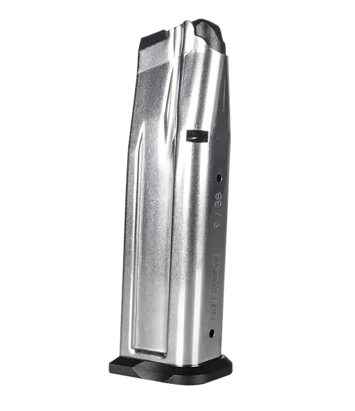 GiRSAN(R) - 111002 - Witness 9mm 17 Round Silver Stainless Steel Magazine