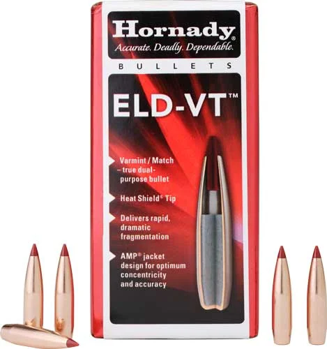 HORNADY BULLETS 22 CAL .224 - 62GR. ELD-VT 100CT 25BX/CS