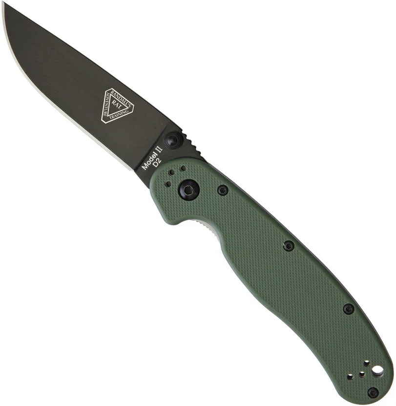 Ontario Knife Company RAT II Folding Knife, OD Green/Black
