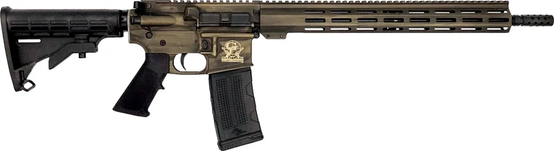 GLFA AR15 BATTLEWORN 223 WYLDE – 16″ NIT BBL BRONZE