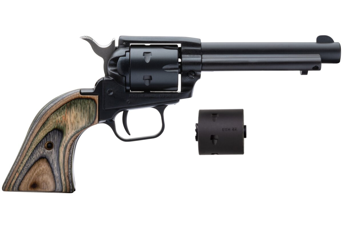 Heritage Manufacturing 22LR/22M BLK/CAMO LAM 4.75" FS