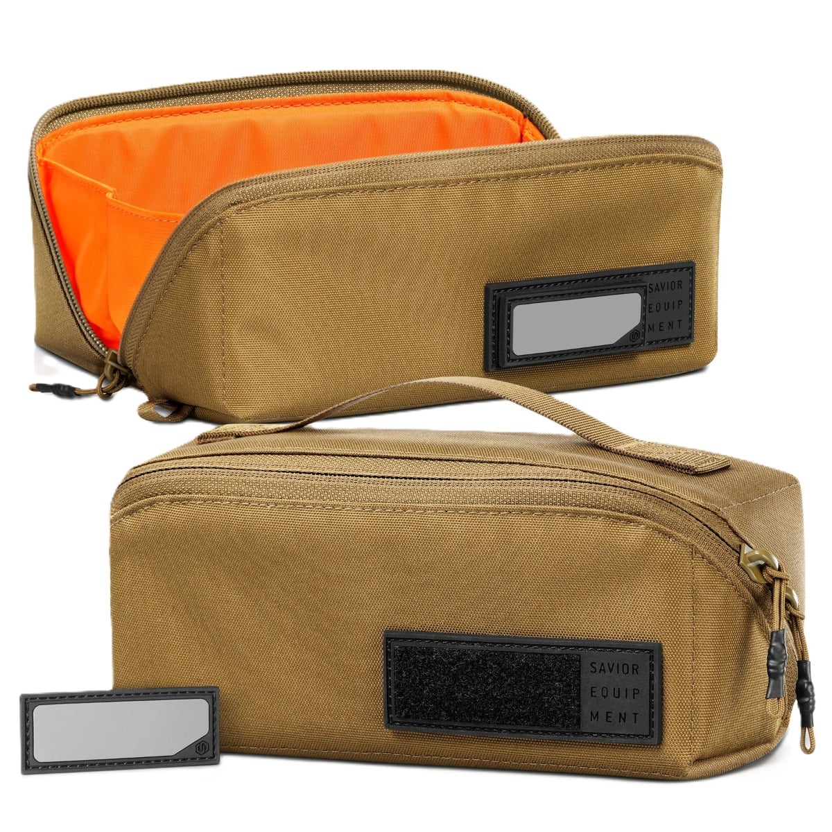Savior Equipment Savior Utility Pouch 2 PK, Dark FDE/Hi-Viz Orange