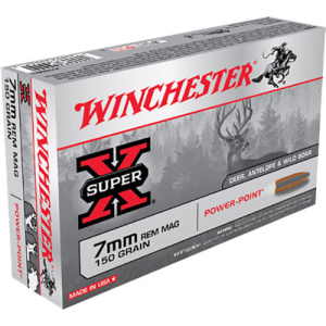 Winchester Ammo X7MMR1 Super-X 7mm Remington Magnum 150 GR Power-Point - 20rd Box