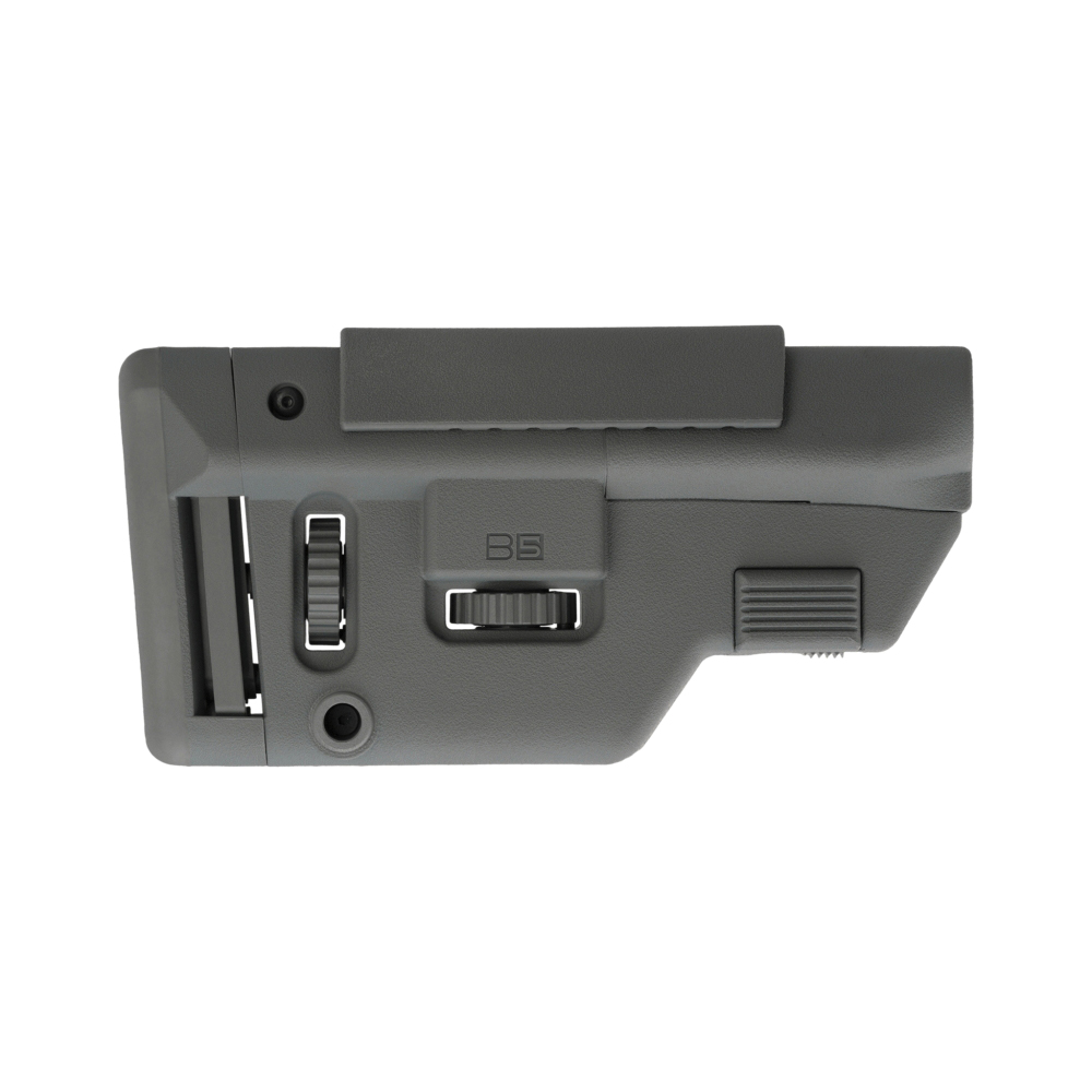 B5 Systems Long Mil-Spec Collapsible Precision Stock, Gray