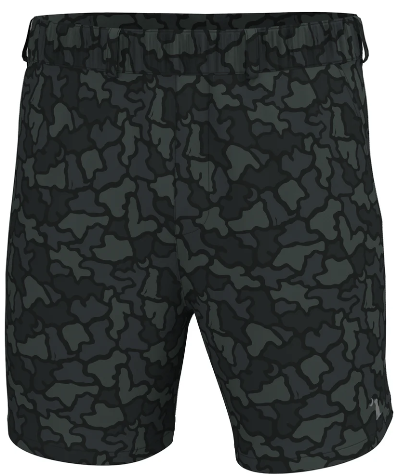 Local Boy Volley Shorts, Black Dog & Moon Camo - Medium