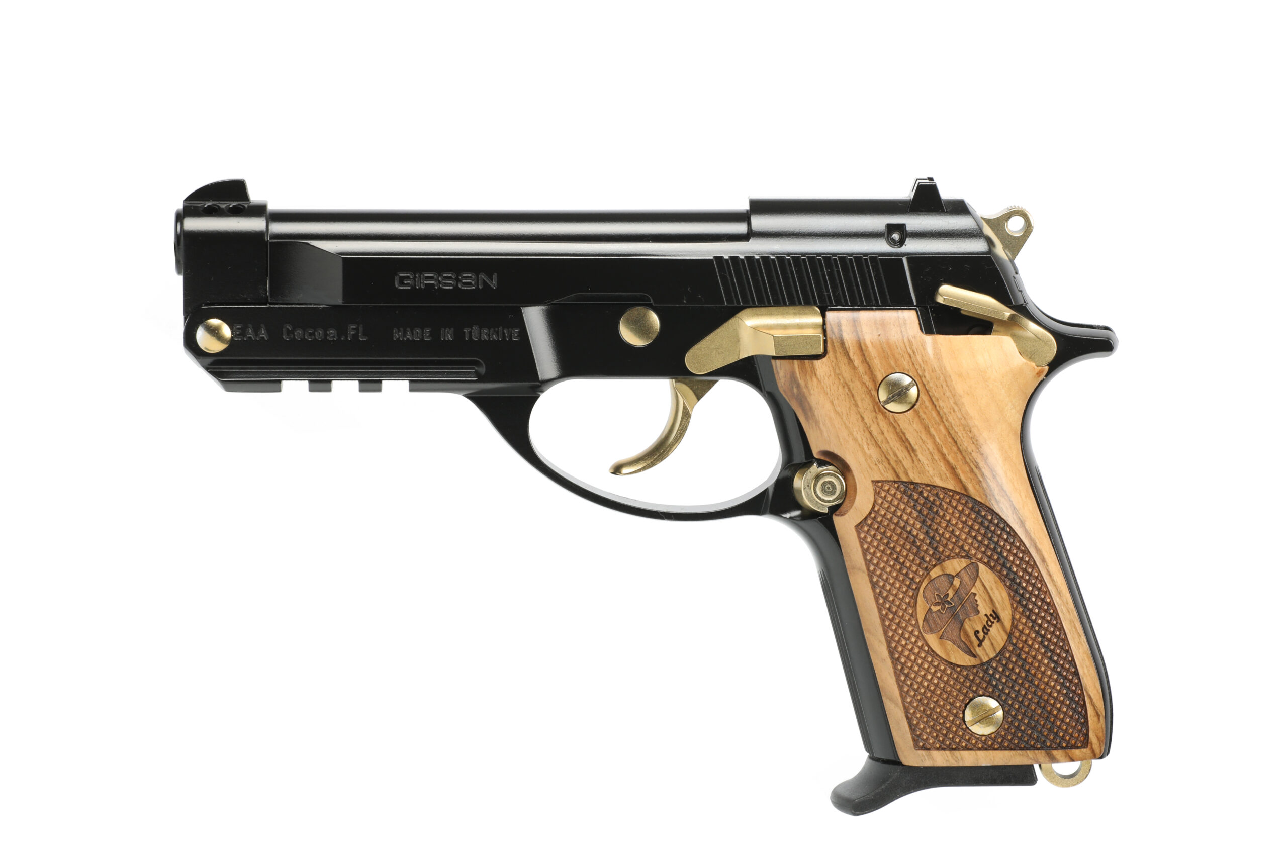 EAA Girsan MC14T Lady .380 ACP Pistol - Black/Gold