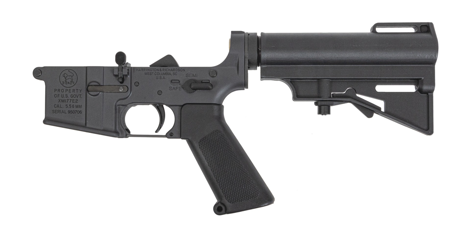 BLEM Harrington & Richardson XM177E2 Complete Pistol Lower, 2 Position, Gray