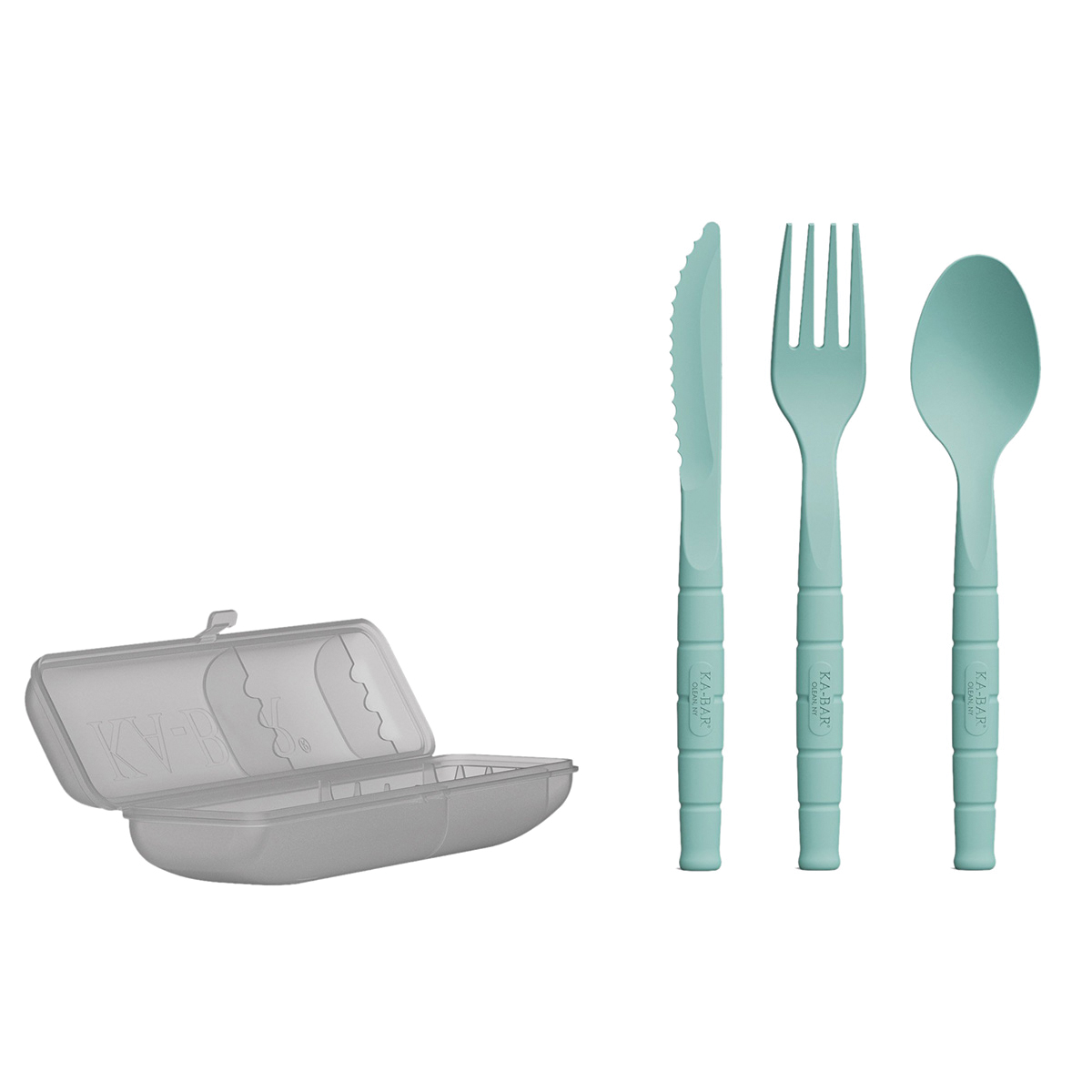 KA-BAR Knives Lunch Pal 3-Piece Utensil Set Teal - Functional - 9939