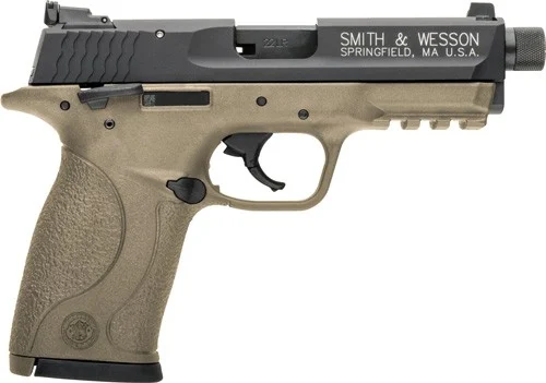 S M COMPACT 22LR 3.56" - AS 10-SHOT MATTE FDE THREADED