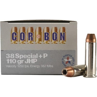 CORBON 38 SPECIAL+P 110GR JHP – 20RD 25BX/CS - No Credit Card Fees - Low, flat rate shipping