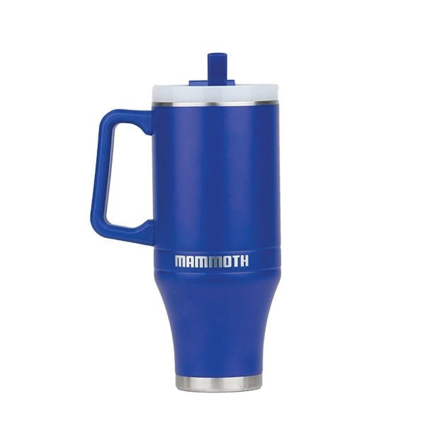 Mammoth Ascent Tumbler w/Handle and Straw, 40 oz Royal Blue