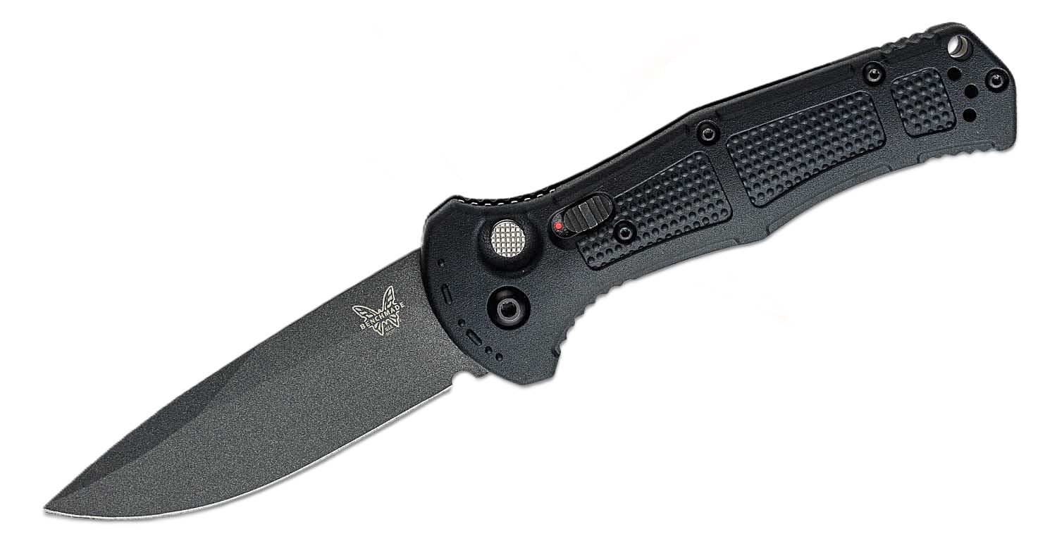 Benchmade Claymore Auto Folding Drop Point Knife, Black - 9070BK