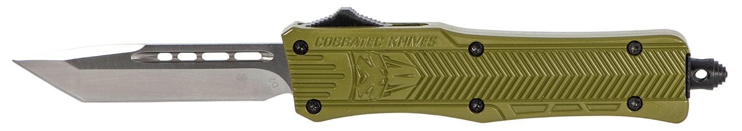 CobraTec Small CTK-1 2.75" Tanto OTF Knife, Olive Drab Green - SODCTK1STNS