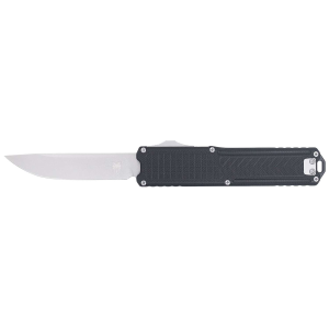 CobraTec Knives CTRNGBLKDNS Ranger  3.25 OTF Plain Stonewashed D2 Steel Blade, 4.75 Black Textured G10 Scales Handle
