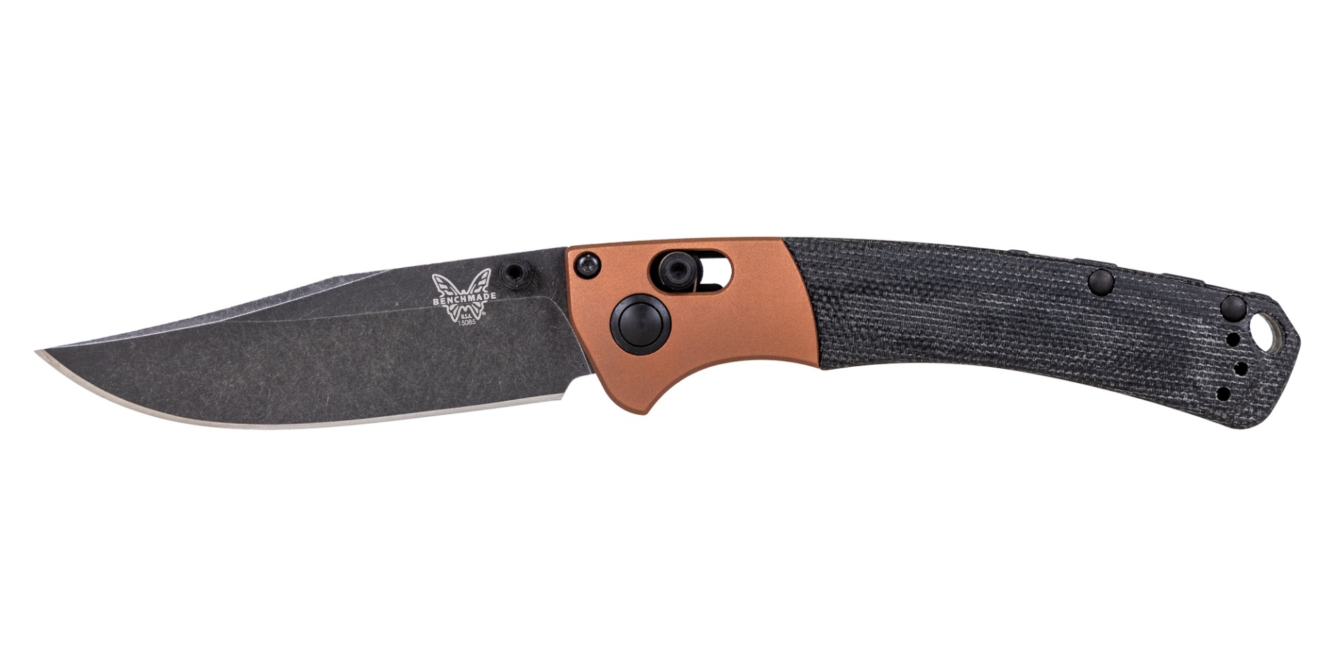Benchmade Mini Crooked River Clip Point Folding Knife, Burnt Copper - 15085BK-04