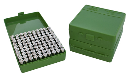 MTM Case Guard FlipTop Ammo Box 380ACP/9mm-Green-100rd-P-100-9-10