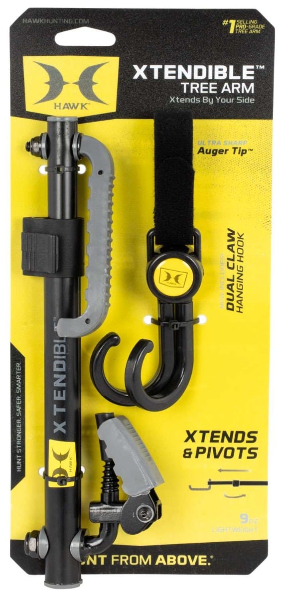 Hawk Xtendible Tree Arm Bow Hanger, Black Aluminum - HWK-HA3020