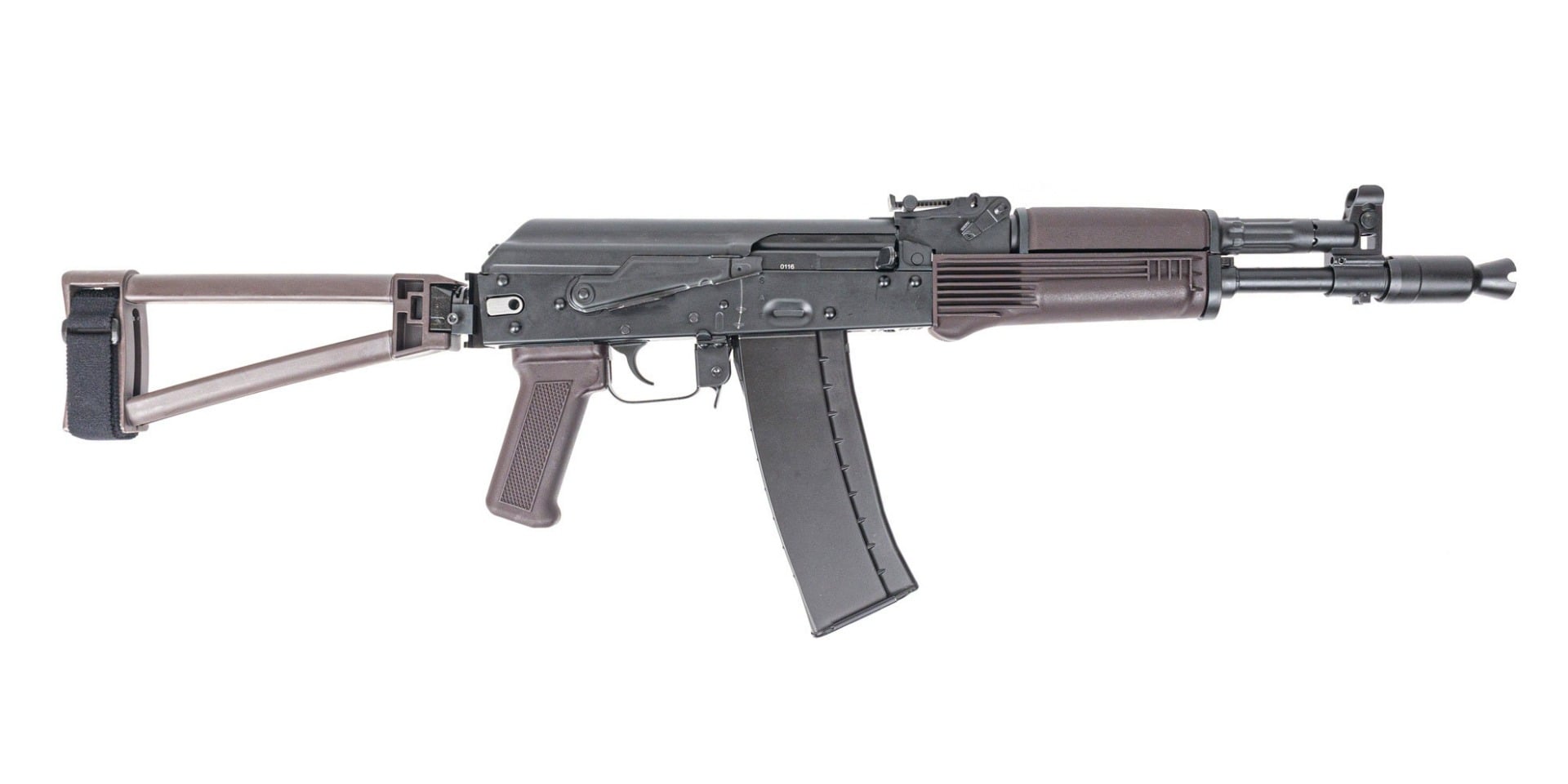 PSA AK-102 Forged Classic Triangle Side Folding Pistol with Toolcraft Trunnion, Bolt, and Carrier, Plum