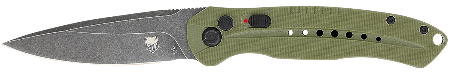 CobraTec Diablo Auto Folding Drop Point Knife, OD Green - ODGDIABLOAUTO