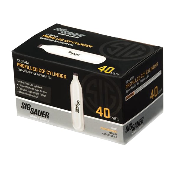 Sig Sauer 12 g Co2 Cartridge, Pack of 40