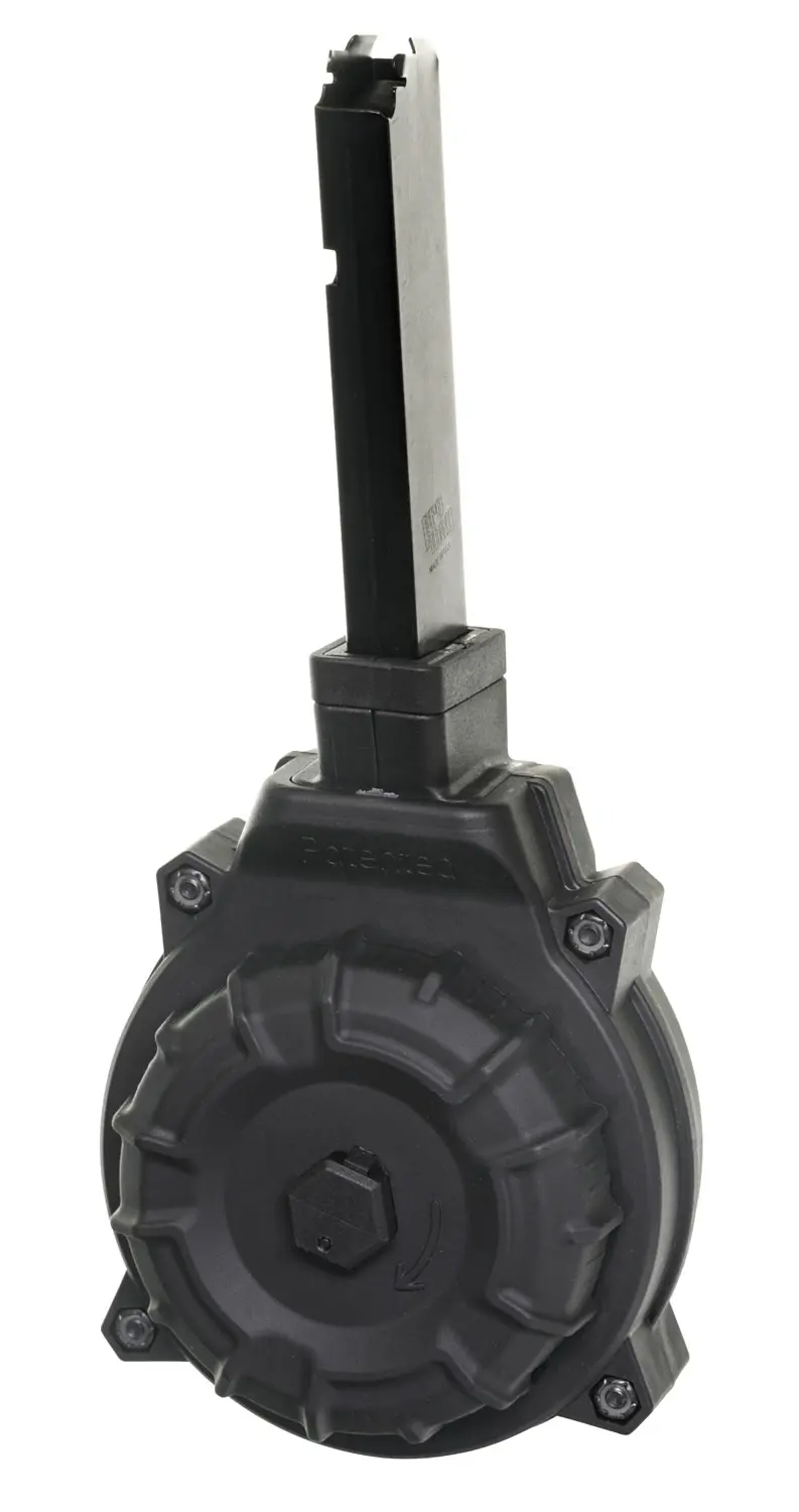 ProMag DRMA18 Standard 40rd Drum 45 ACP Fits Hi-Point 4595TS Carbine Black DuPont Zytel Polymer