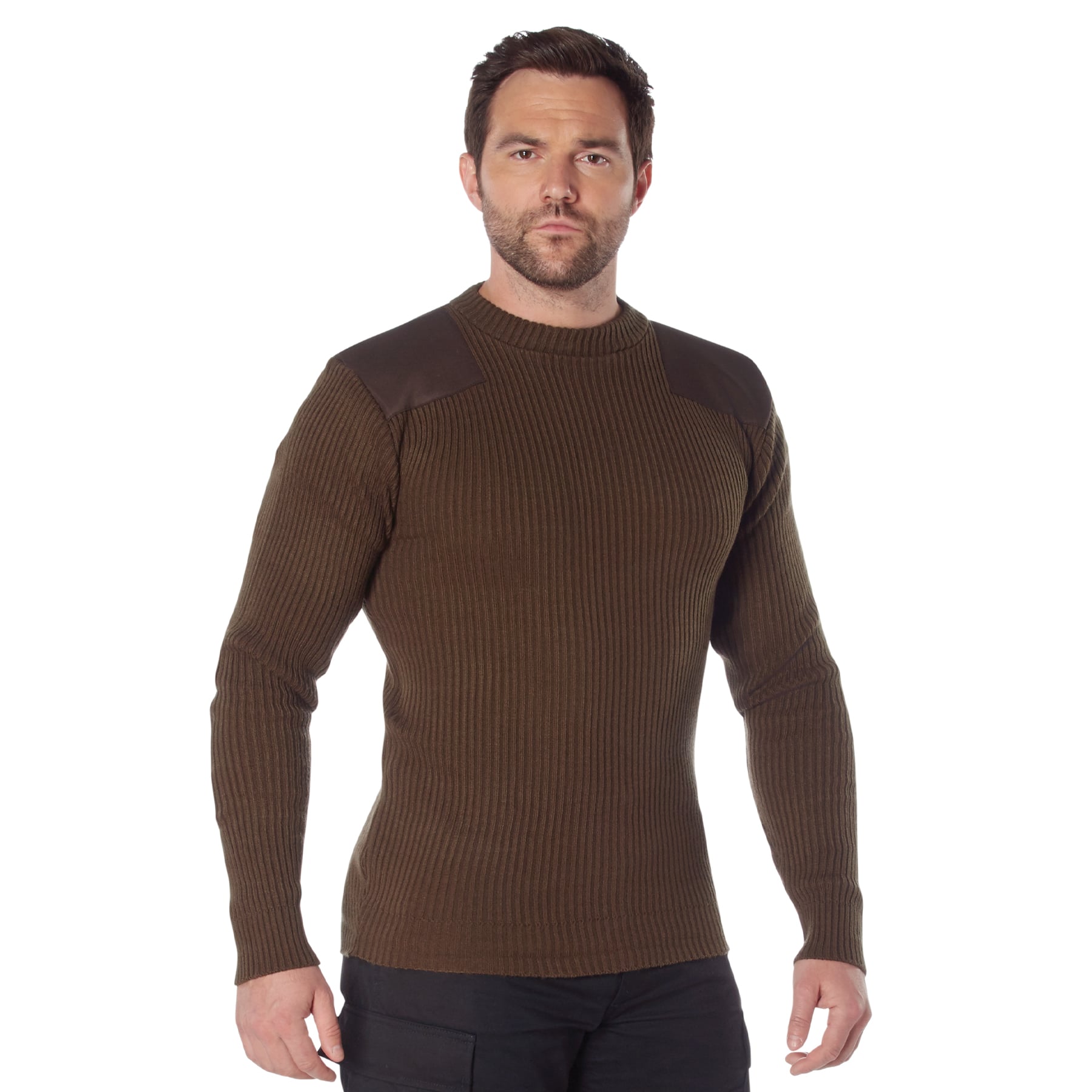 Rothco Acrylic Commando Sweater - Brown, Small