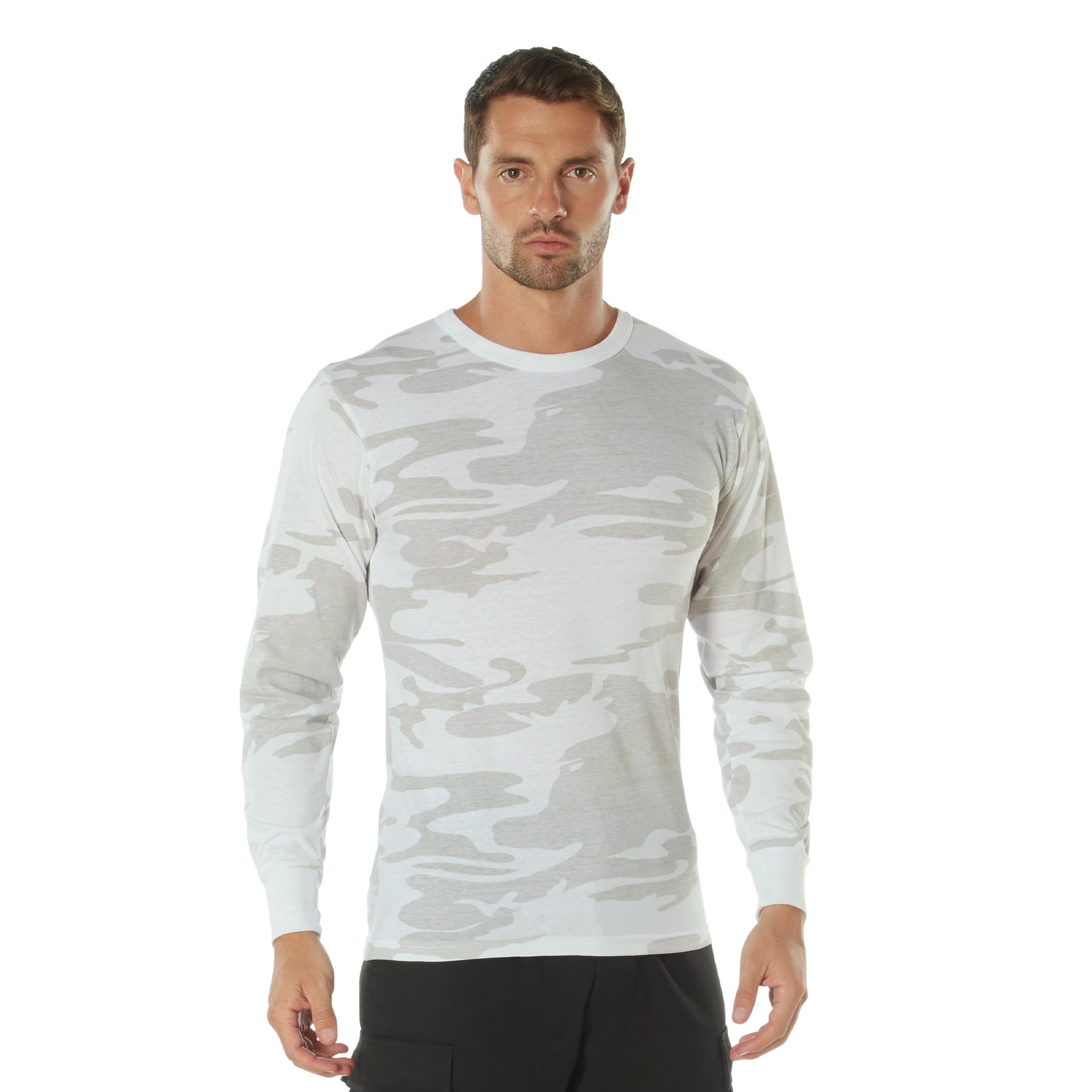 Rothco Long Sleeve Color Camo T-Shirt - White Camo, X-Large