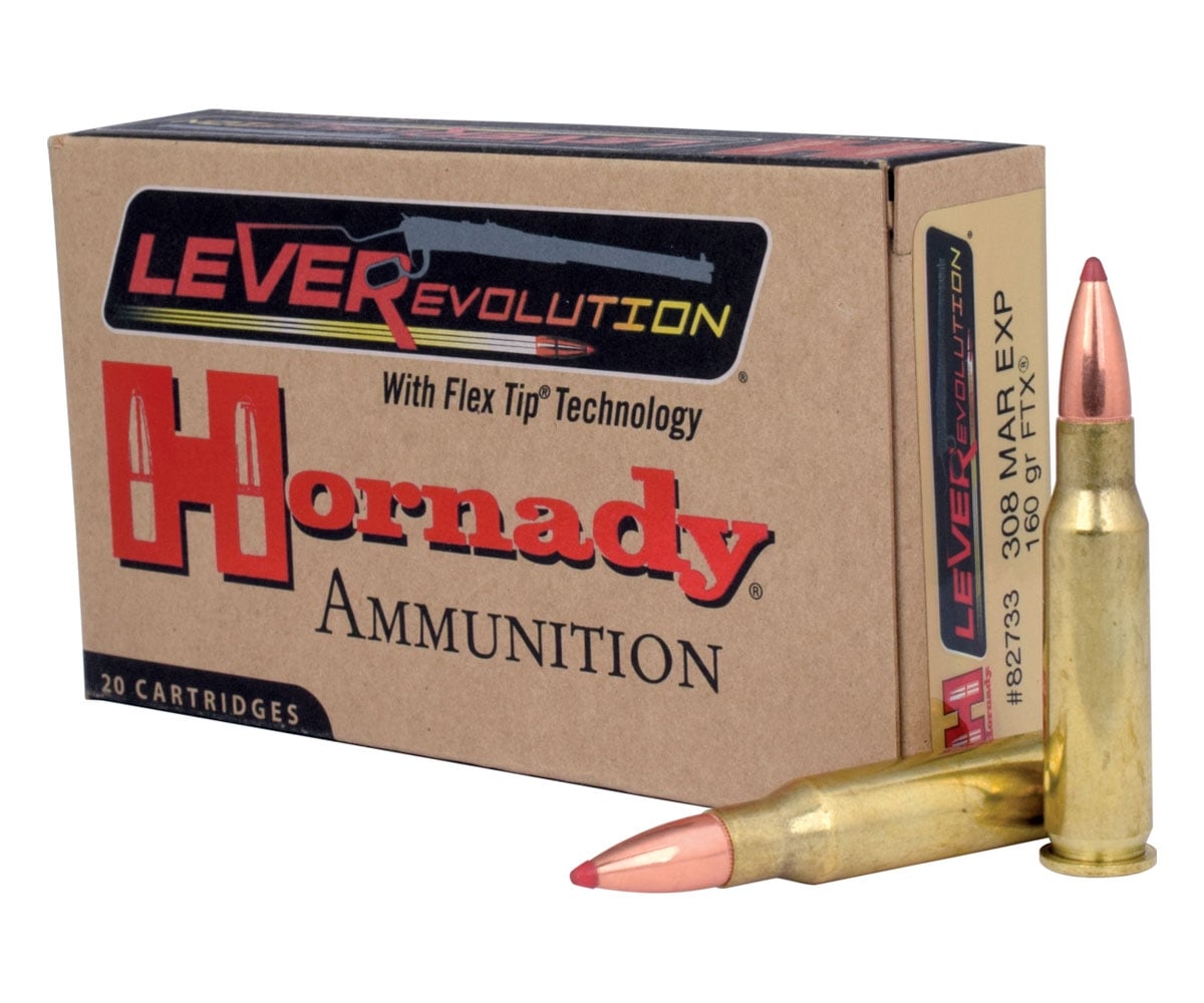 Hornady 308 Marlin Express 160 gr FTX LEVERevolution 20 Rounds Ammunition - 82733