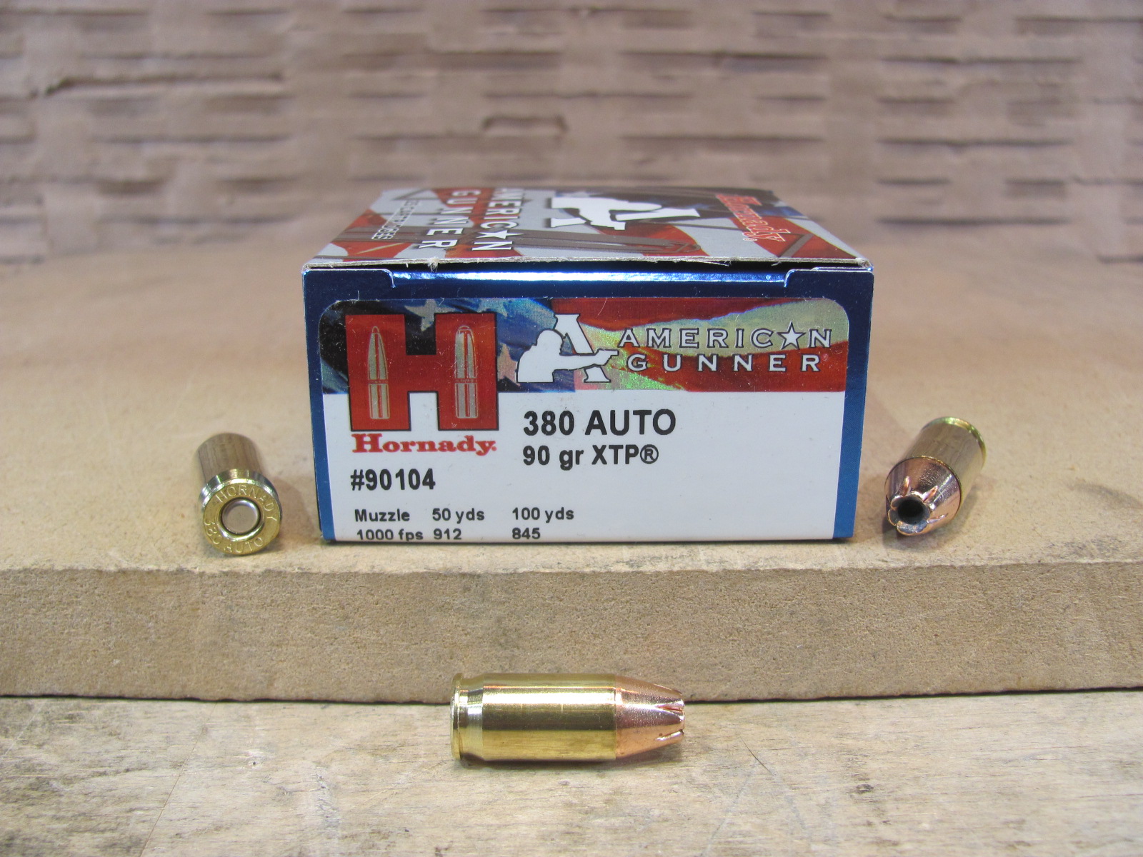 250 Round Case – 380 Auto 90 Grain XTP Hornady American Gunner Ammo – 90104