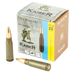 Century-Arms Century Arms AM8313 Kaiser Rifle Ammunition 7.62x39 123gr FMJ 20/ct