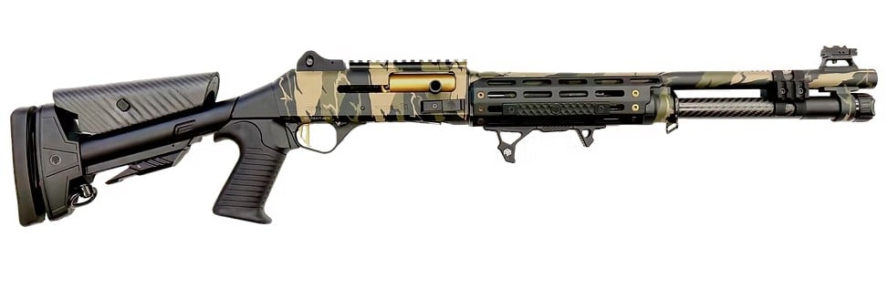 Orthos Arms Raider S4 Elite 12 Gauge 18.5" 6rds Semi-Auto Shotgun, Woodland