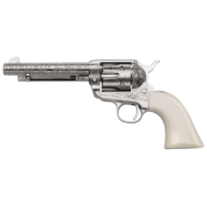 Taylor's And Company TAYLORS AND COMPANY 1873 Cattle Brand 45 LC 5.5" 6rd Revolver - Stainless / White Grip