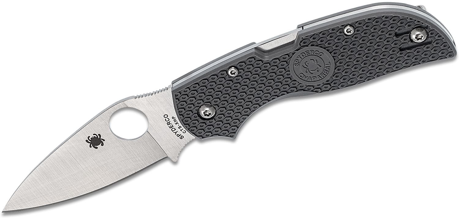 Spyderco Chaparral Lightweight Folding Drop Point Knife, Gray - C152PGY