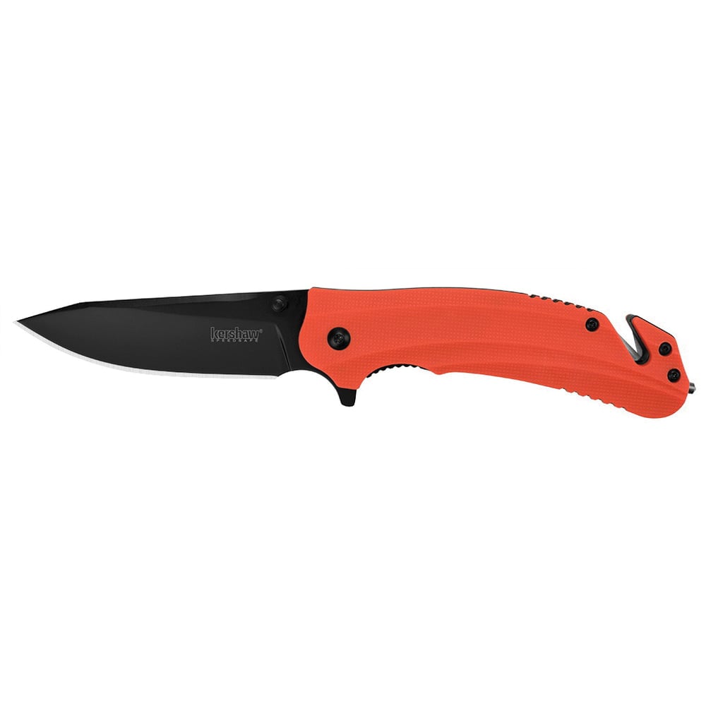 Kershaw Barricade Clip Point Folder Knife, 3.5", Black - 8650
