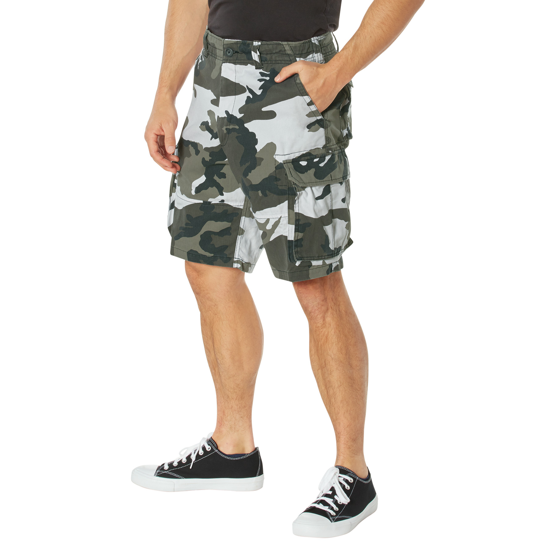 Rothco Vintage Paratrooper Cargo Shorts - City Camo, Medium