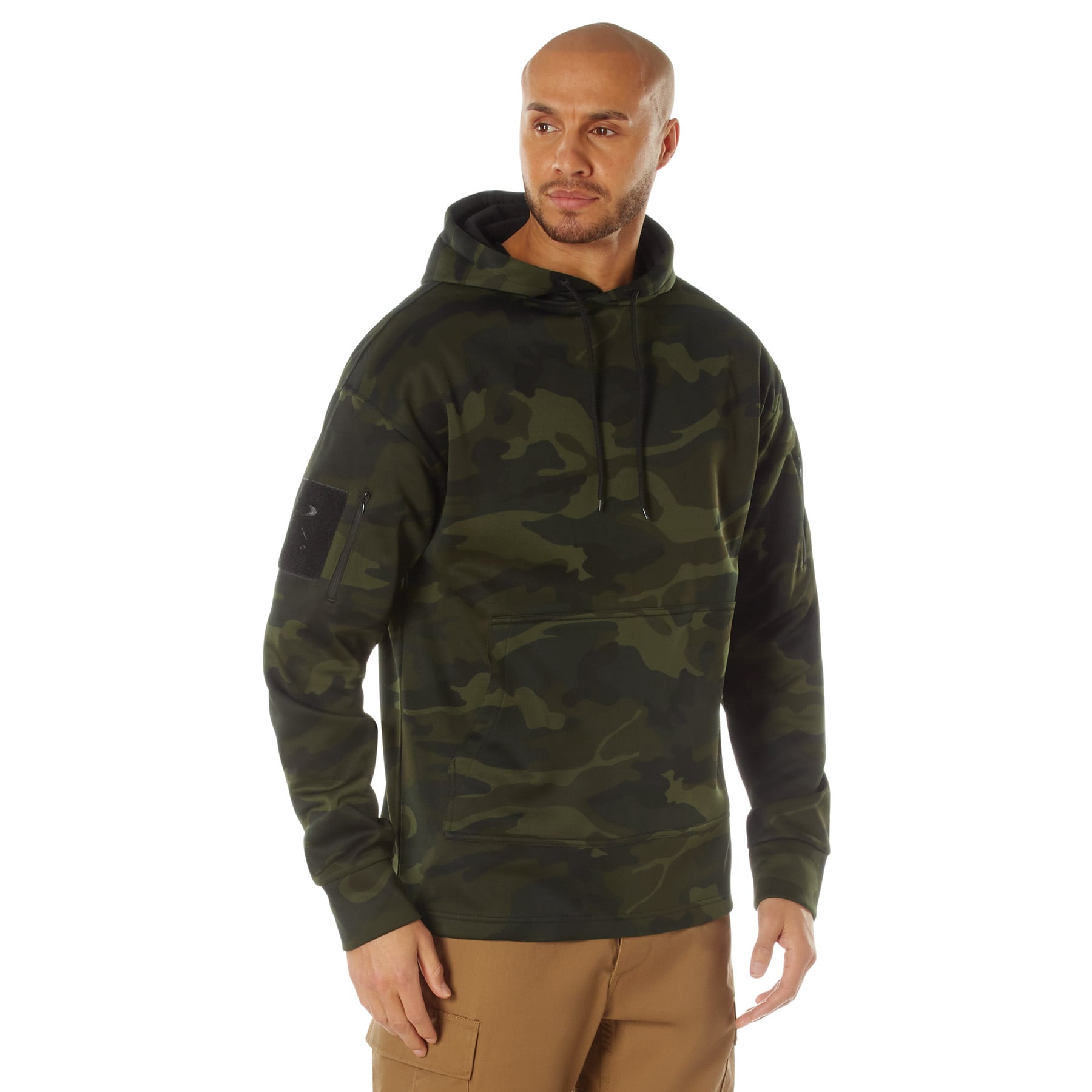 Rothco Concealed Carry Midnight Camo Hoodie - Midnight Woodland Camo, Large