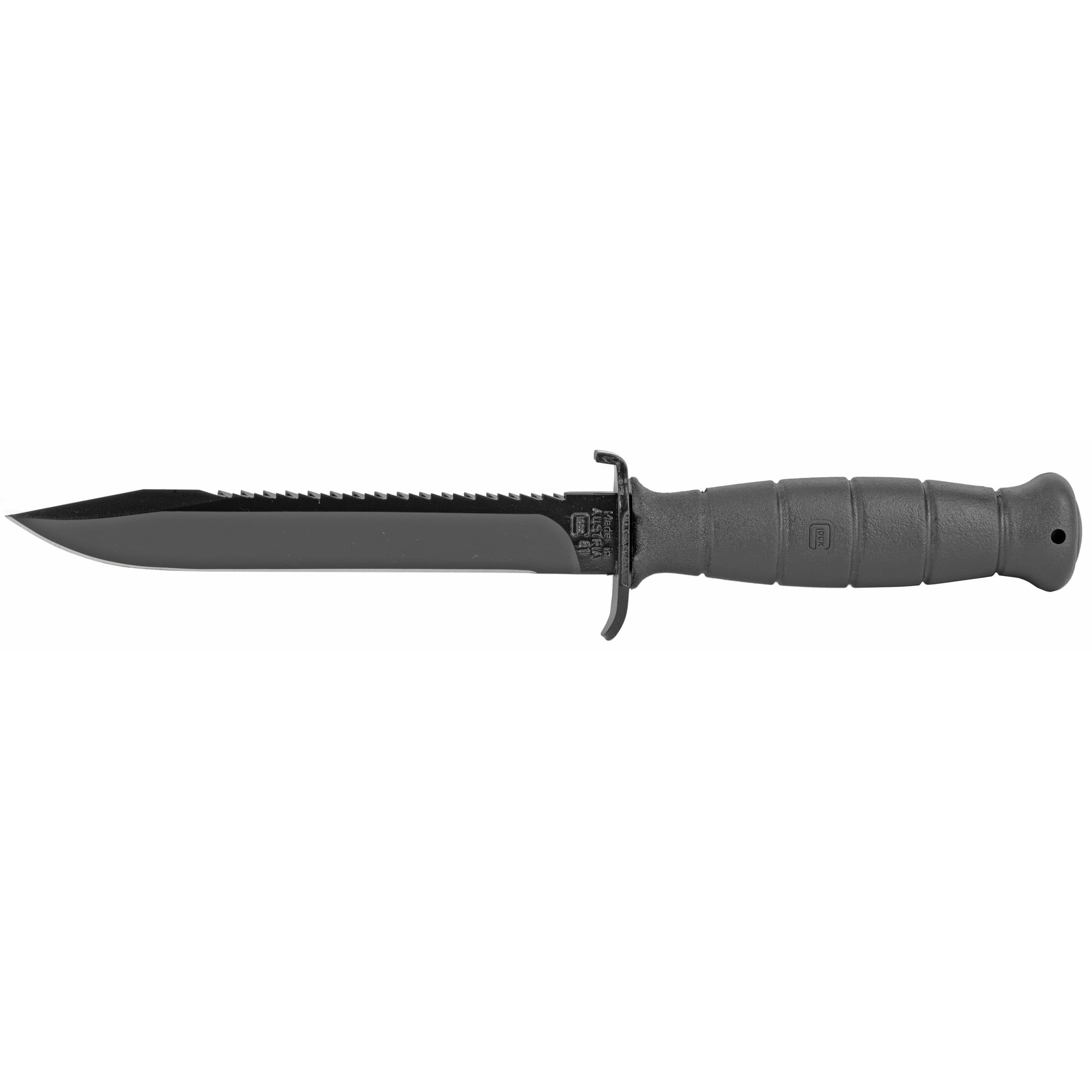 Glock Field Knife Fixed Blade Knife Black Plain Root Saw 6.5" KB17281 1095 Carbon
