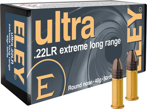 ELEY ULTRA EXTREME LONG RANGE 22LR 40GR RN 50RD Boxes, 10 Boxes, 500rds Total *$14.95 shipping, No fees, No games*