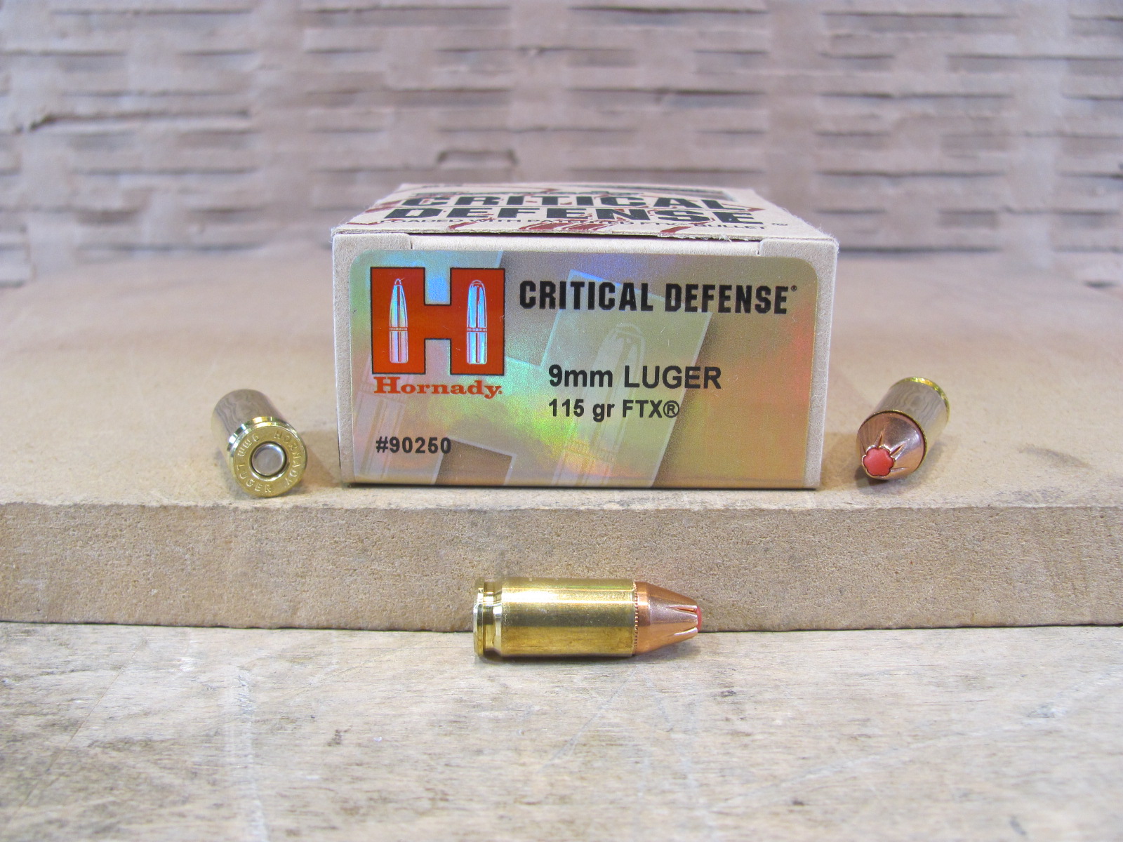 250 Round Case – 9mm Luger Hornady Critical Defense 115 Grain Hollow Point Ammo – 90250